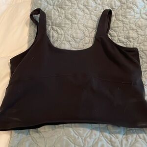Black workout top with built-in bra size extra large